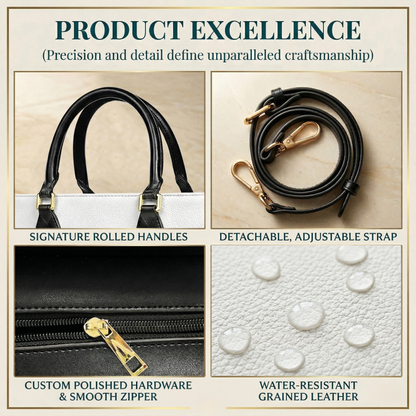 Black Women Handbag & Wallet Set 2D Print Kneel Before God, Stand Before Anyone