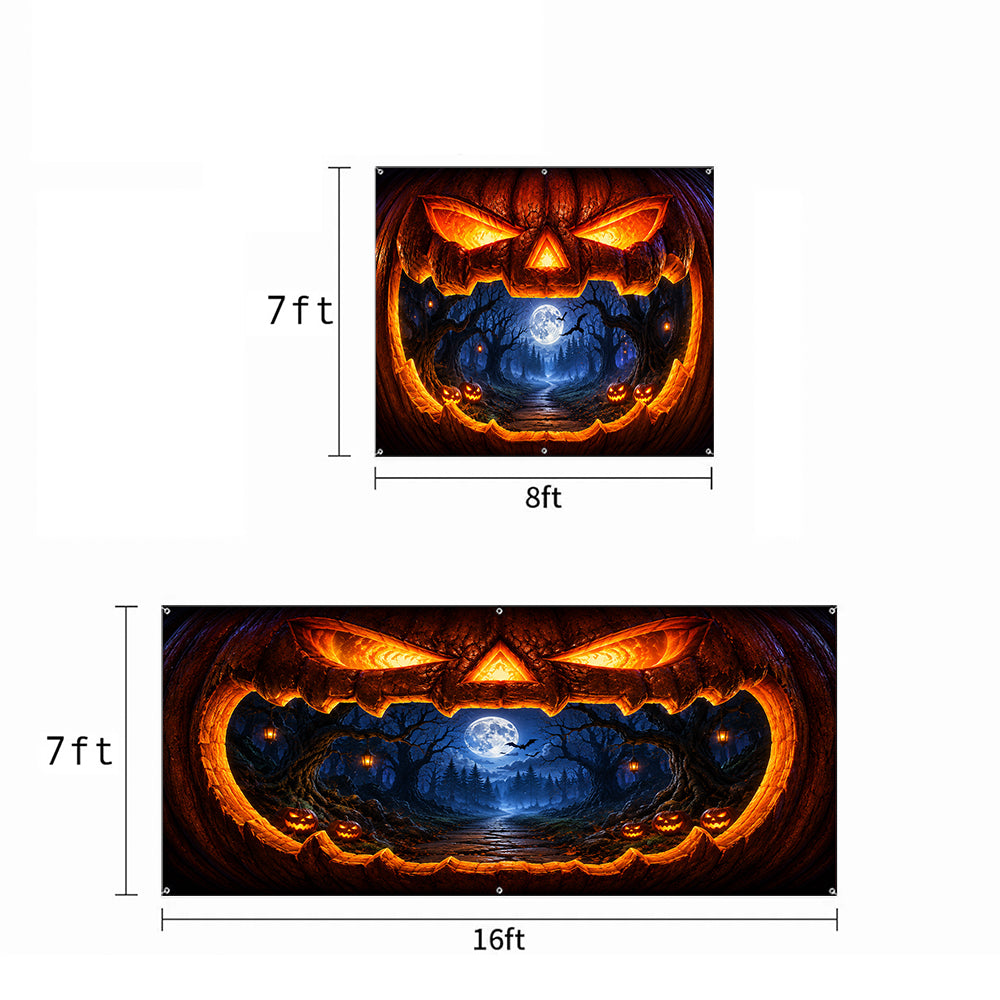 Halloween Garage Door Banner Decoration Halloween Pumpkin Portal