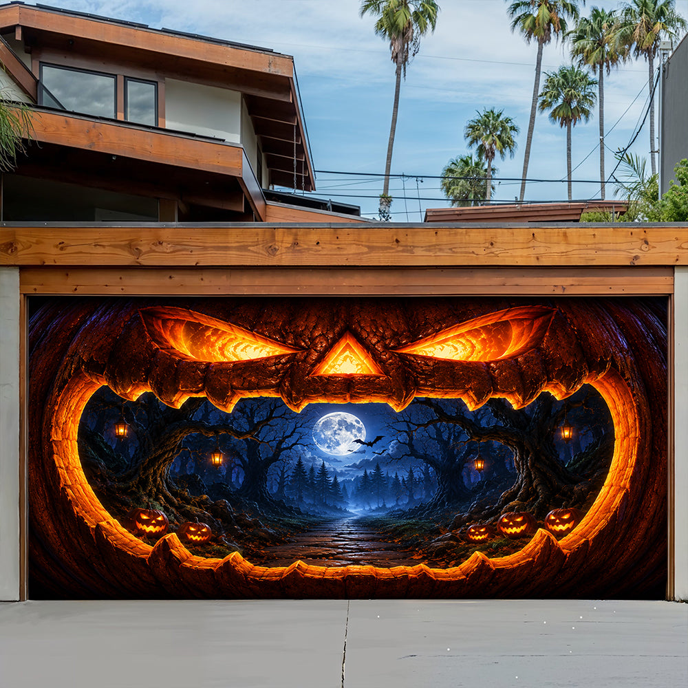 Halloween Garage Door Banner Decoration Halloween Pumpkin Portal