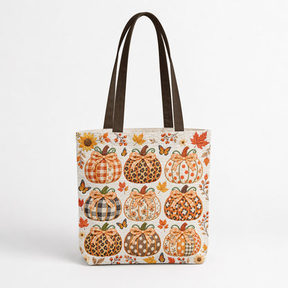 Autumn Canvas Tote Bag Pumpkin Chic