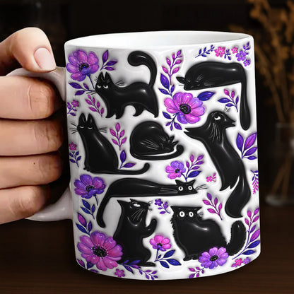 Cat Lovers Ceramic Mug Purrrplely Cute Cats
