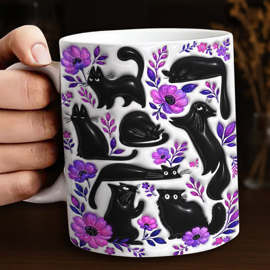 Cat Lovers Ceramic Mug Purrrplely Cute Cats