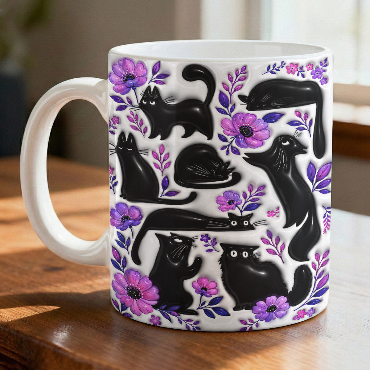 Cat Lovers Ceramic Mug Purrrplely Cute Cats