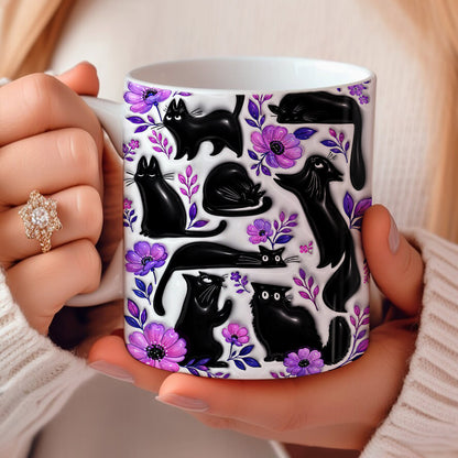 Cat Lovers Ceramic Mug Purrrplely Cute Cats