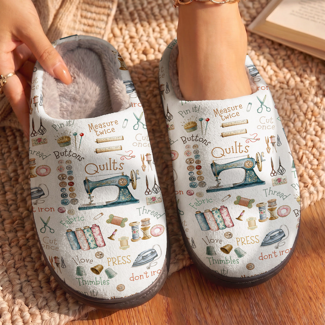 Sewing Lover Fleece Lined Slippers Crafty Comfort
