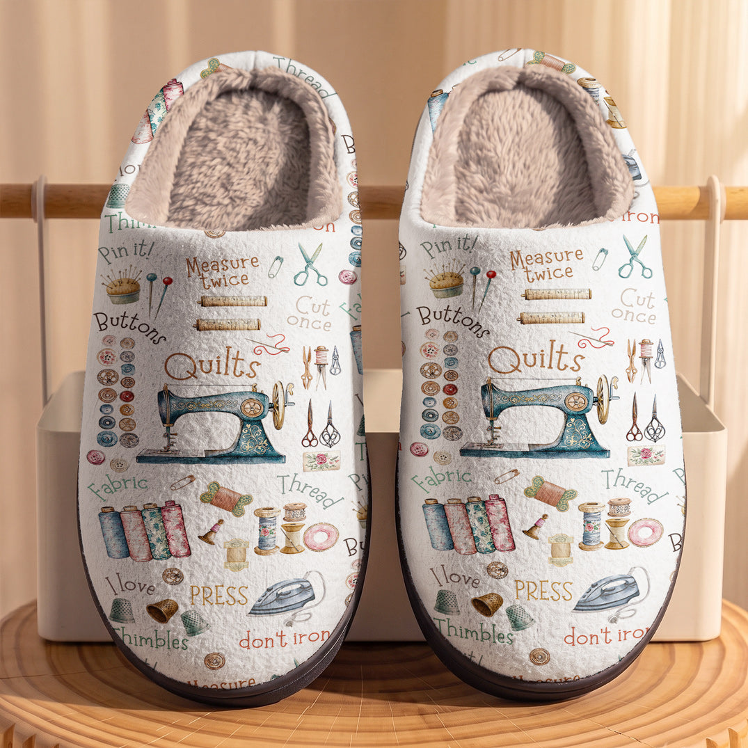 Sewing Lover Fleece Lined Slippers Crafty Comfort