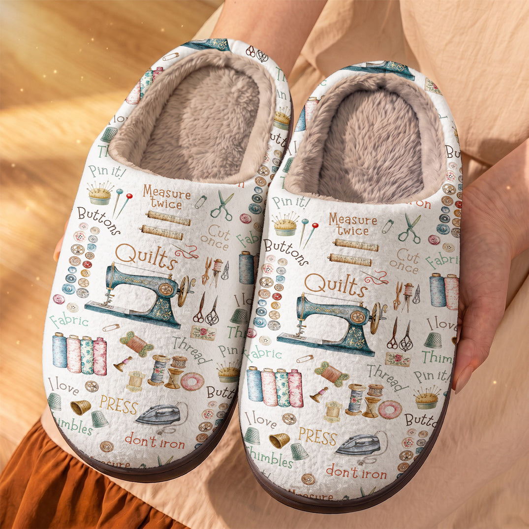 Sewing Lover Fleece Lined Slippers Crafty Comfort