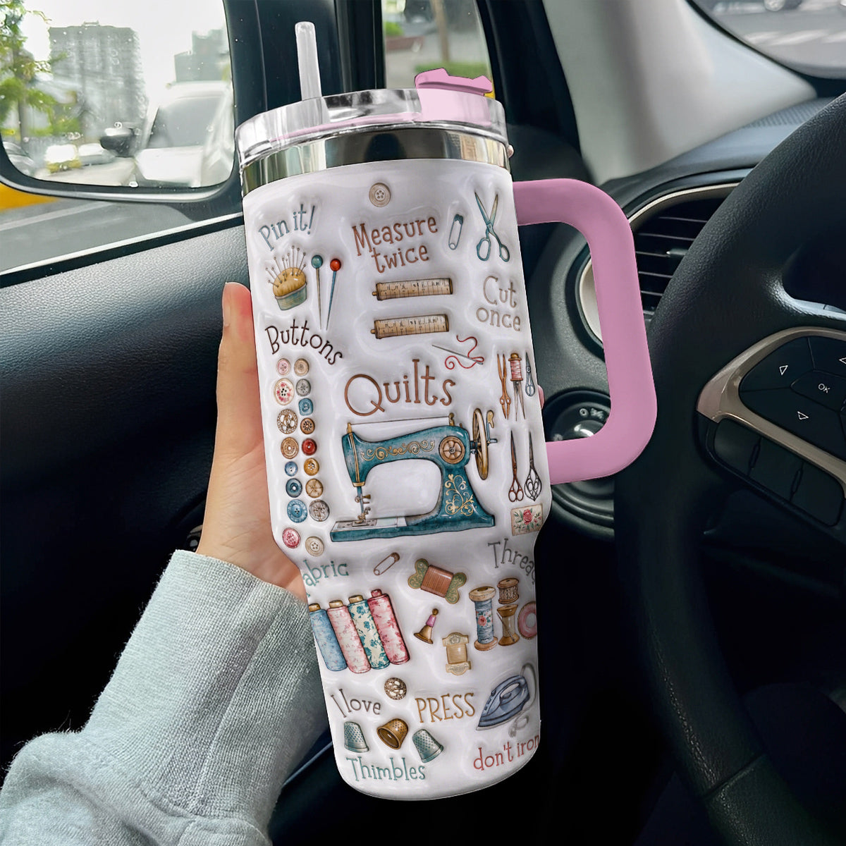 Sewing Lover 40 oz Tumbler Quilting Essentials