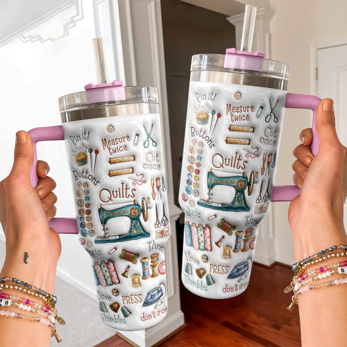 Sewing Lover 40 oz Tumbler Quilting Essentials