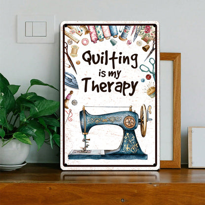 Sewing Lover 2D Metal Sign Quilting Is My Therapy
