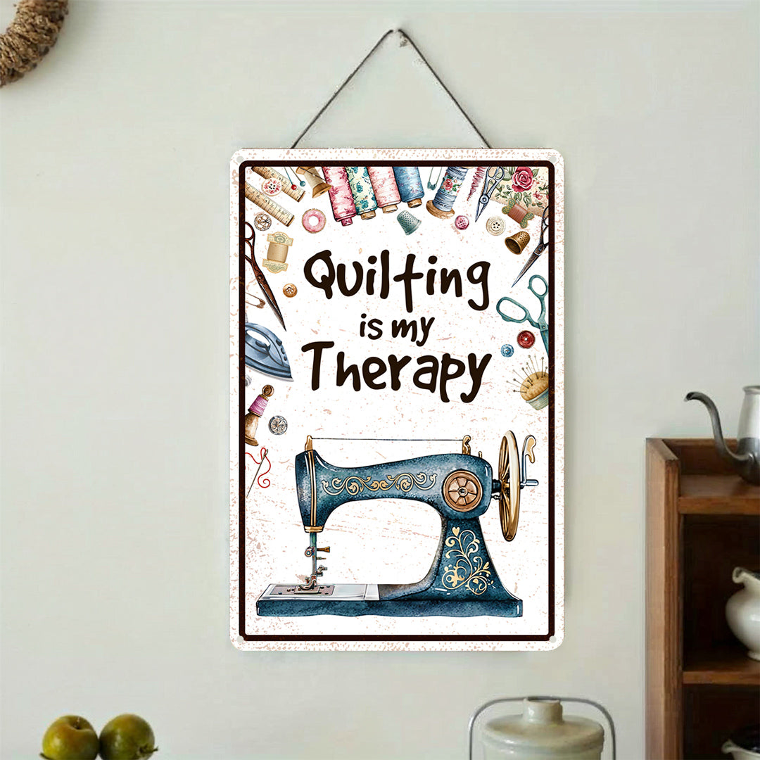 Sewing Lover 2D Metal Sign Quilting Is My Therapy