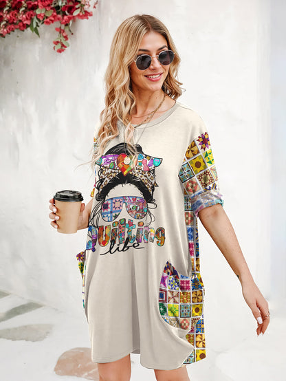 Sewing Lover Long Sleeve Tunic Dress Quilting Life