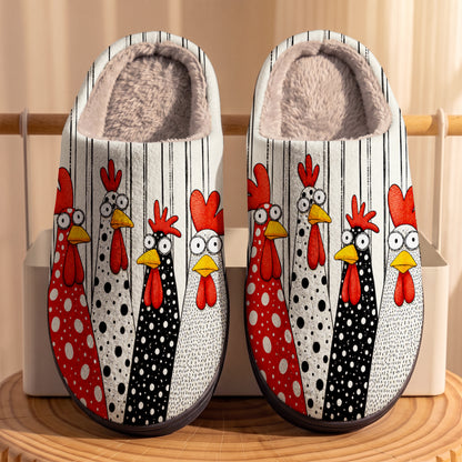 Chicken Fleece Lined Slippers Quirky Chicken Crew