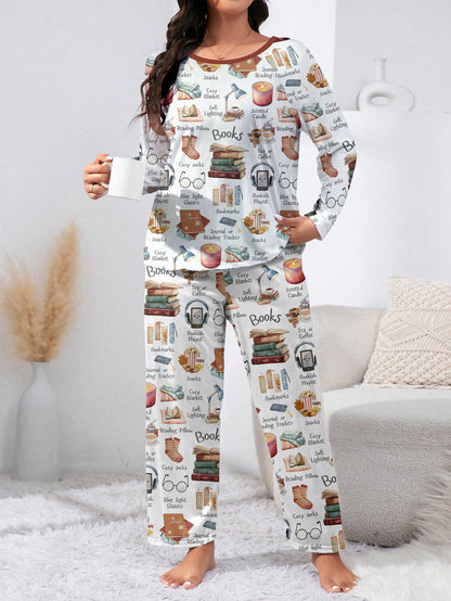 Book Lover Raglan Lounge Pajamas Bookworm's Retreat