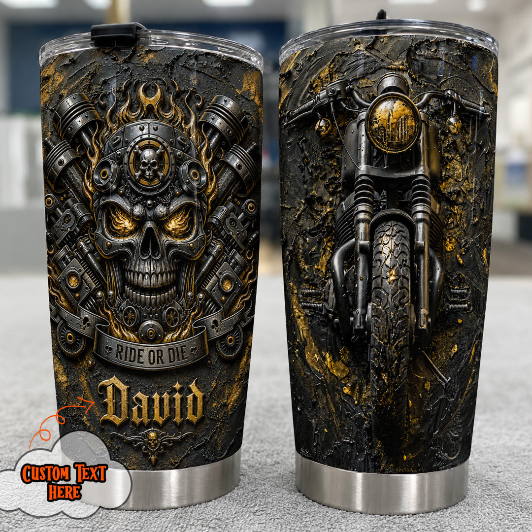 Biker 20 oz Tumbler Personalized Ride Or Die