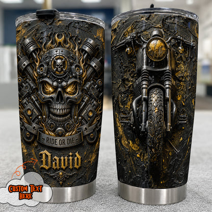 Biker 20 oz Tumbler Personalized Ride Or Die