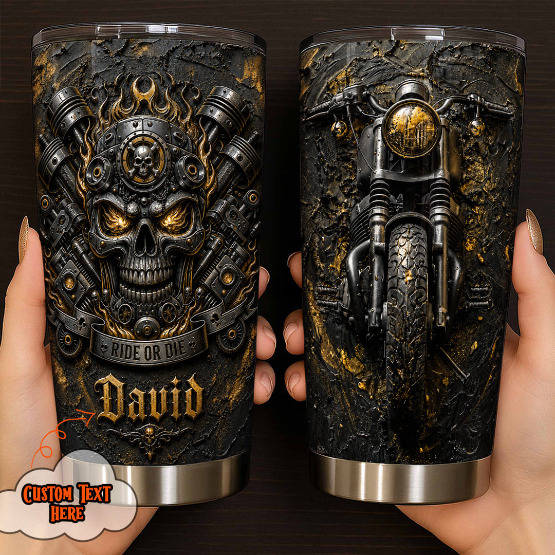 Biker 20 oz Tumbler Personalized Ride Or Die