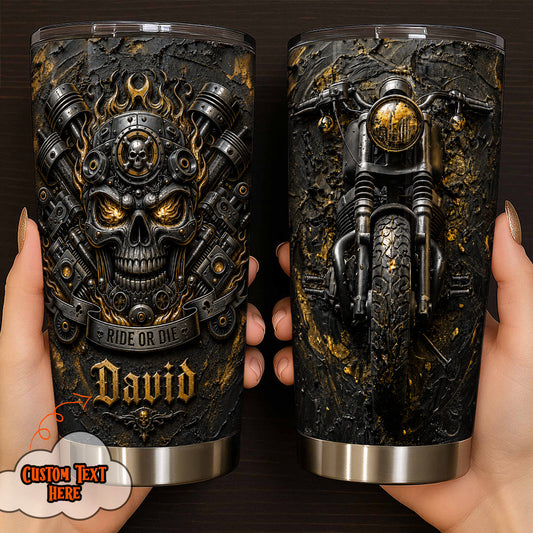 Biker 20 oz Tumbler Personalized Ride Or Die