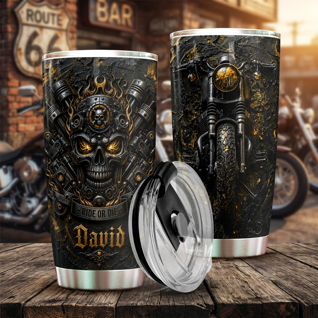 Biker 20 oz Tumbler Personalized Ride Or Die