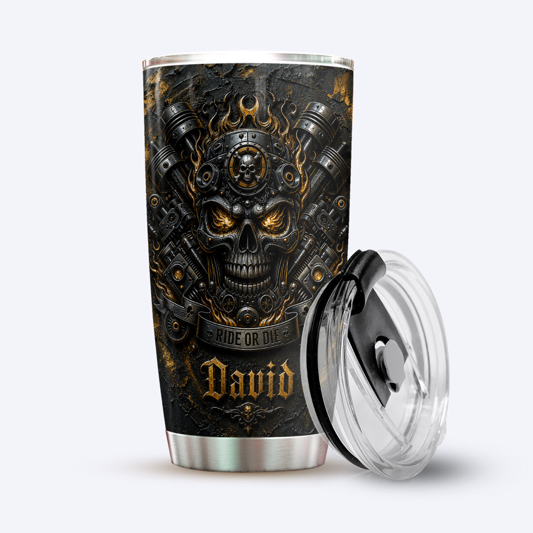 Biker 20 oz Tumbler Personalized Ride Or Die