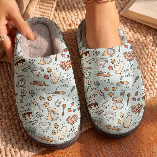 Baking Fleece Lined Slippers Roll With It