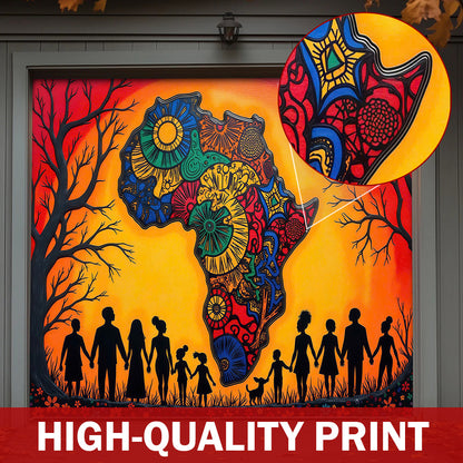 2026 Black History Month Garage Door Banner Decoration - Roots And Radiance
