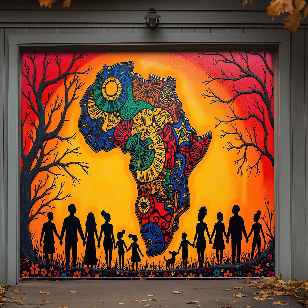 2026 Black History Month Garage Door Banner Decoration - Roots And Radiance
