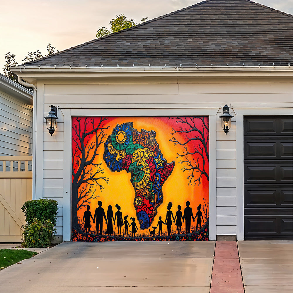 2026 Black History Month Garage Door Banner Decoration - Roots And Radiance