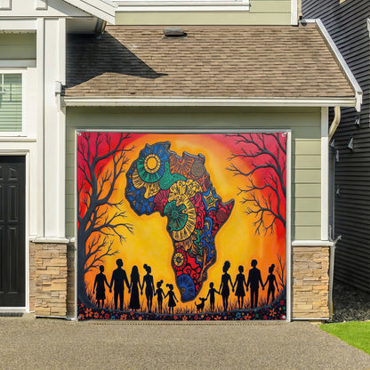 2026 Black History Month Garage Door Banner Decoration - Roots And Radiance