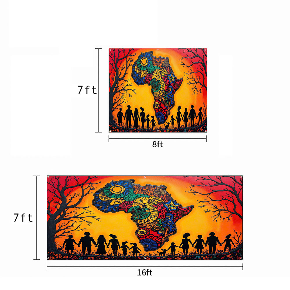 2026 Black History Month Garage Door Banner Decoration - Roots And Radiance