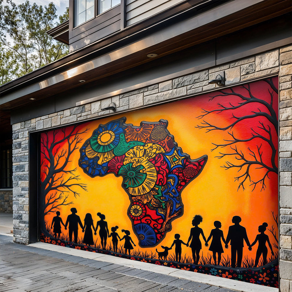 2026 Black History Month Garage Door Banner Decoration - Roots And Radiance