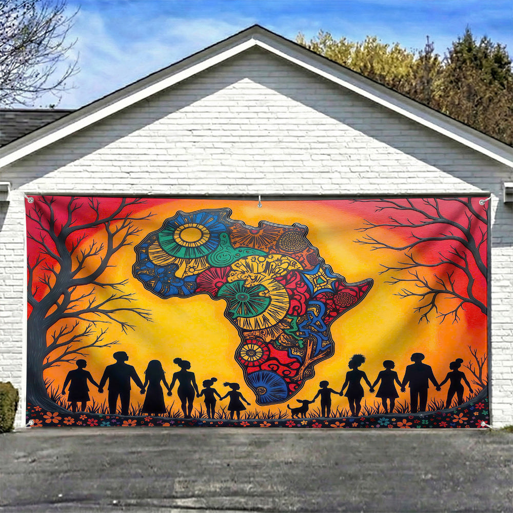2026 Black History Month Garage Door Banner Decoration - Roots And Radiance