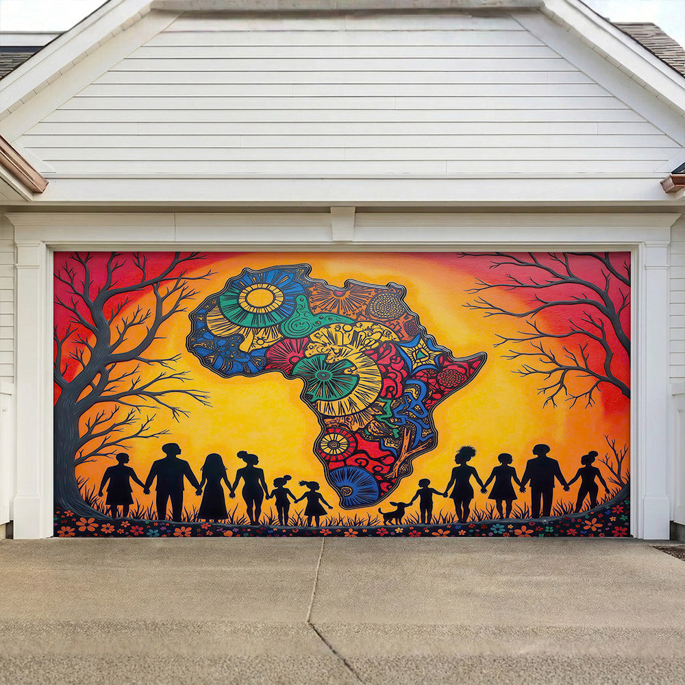 2026 Black History Month Garage Door Banner Decoration - Roots And Radiance