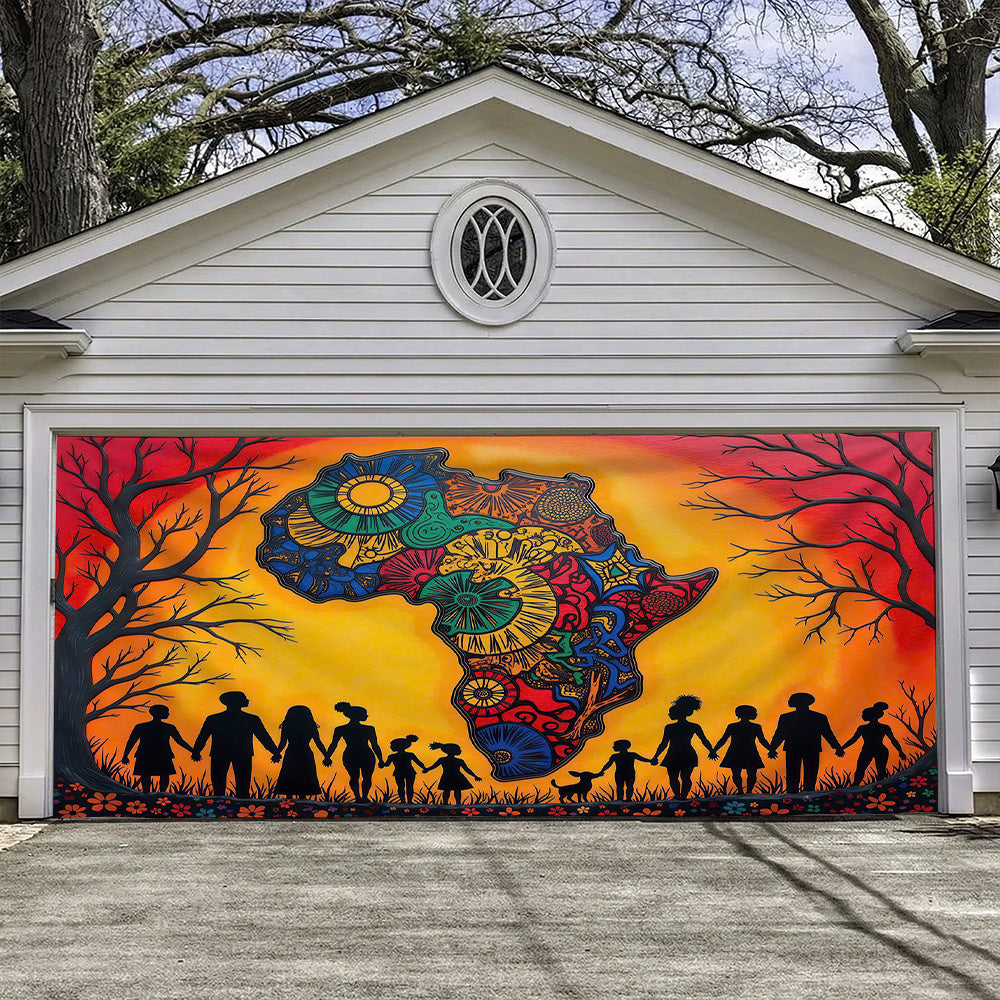 2026 Black History Month Garage Door Banner Decoration - Roots And Radiance