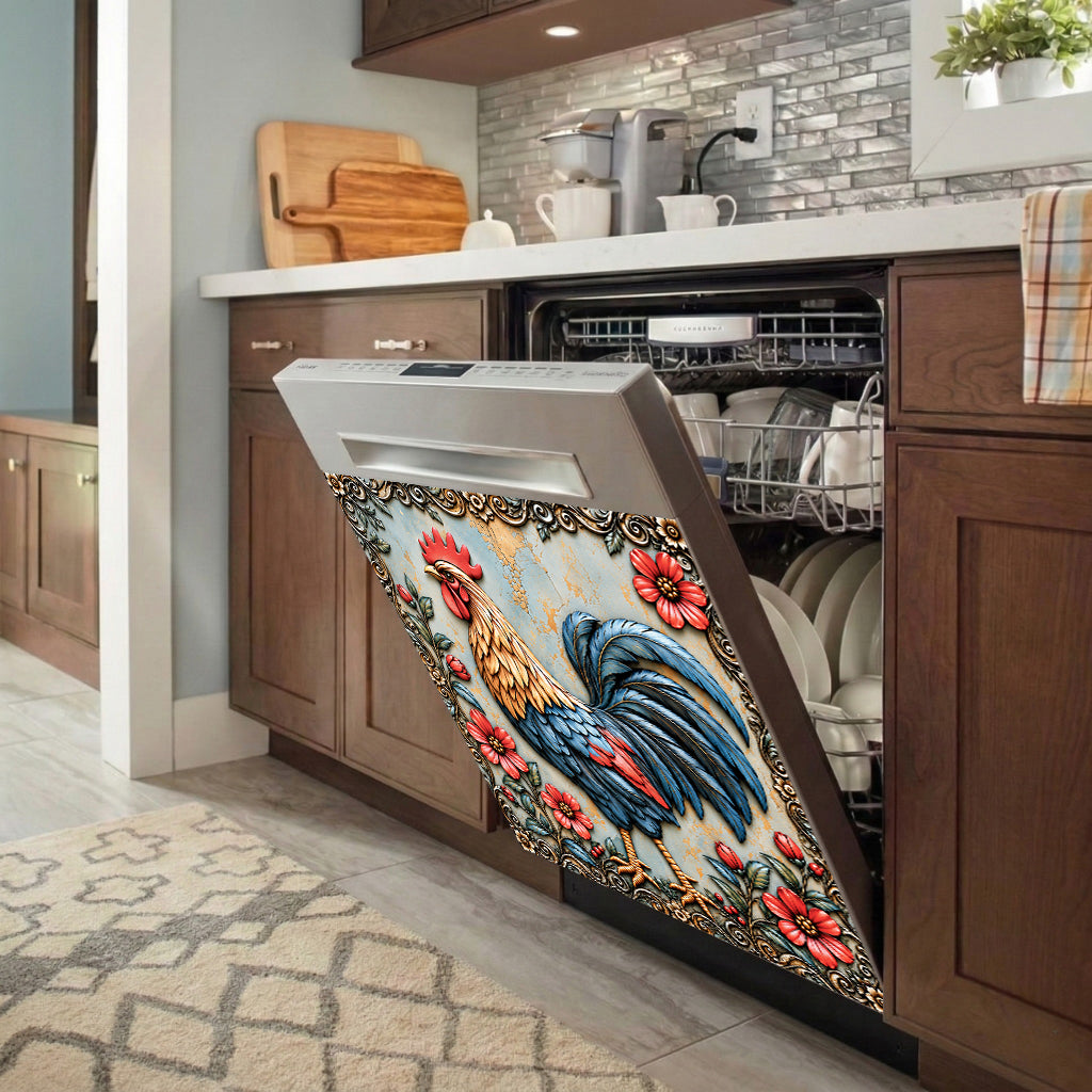 Chicken Magnetic Dishwasher Rustic Rooster