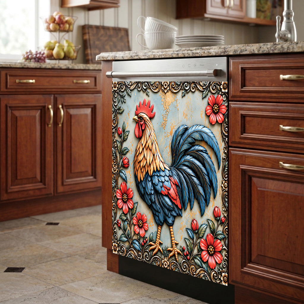 Chicken Magnetic Dishwasher Rustic Rooster