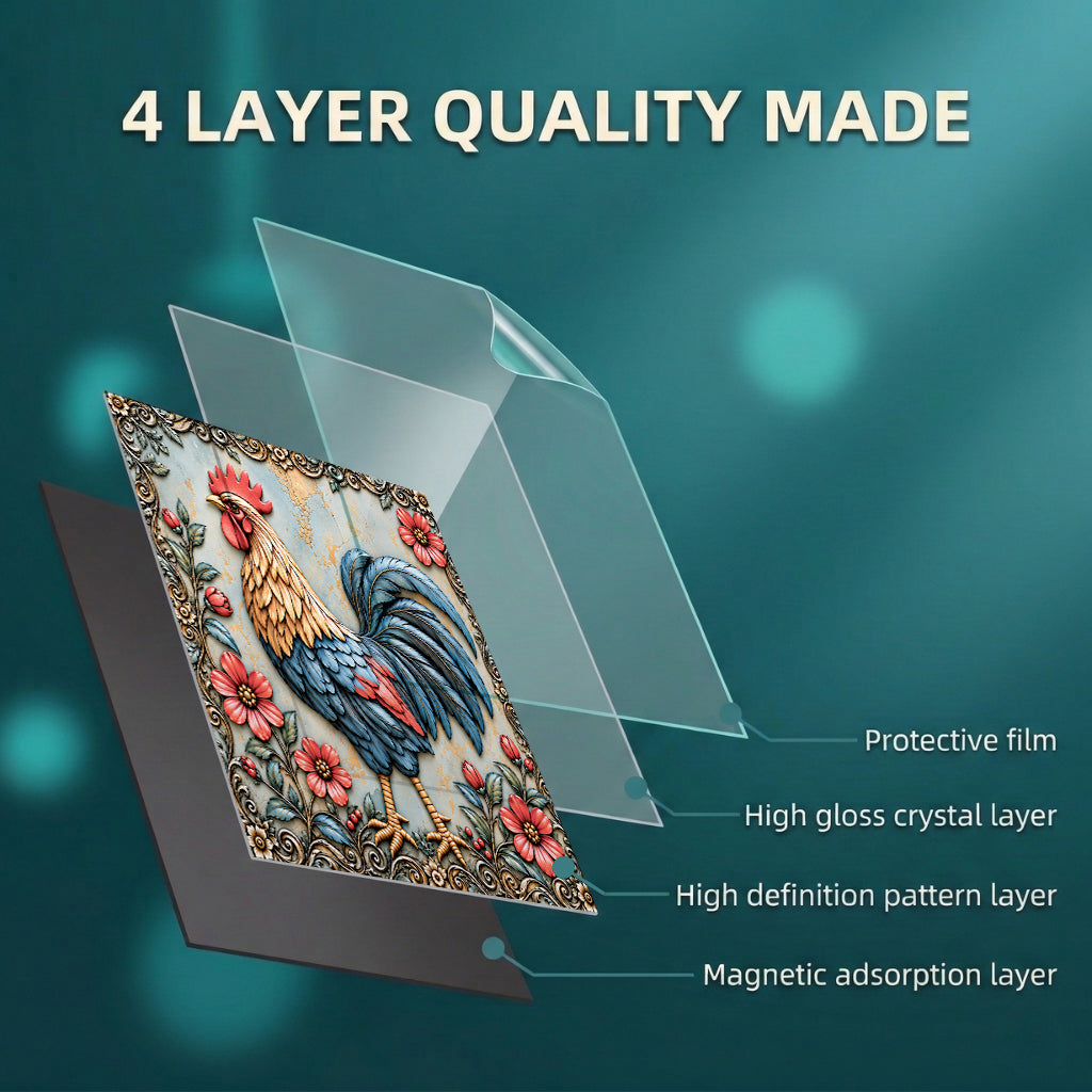 Chicken Magnetic Dishwasher Rustic Rooster