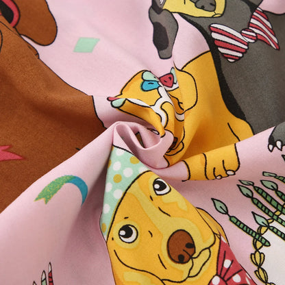 Dachshund Party Iced Silk Pajamas