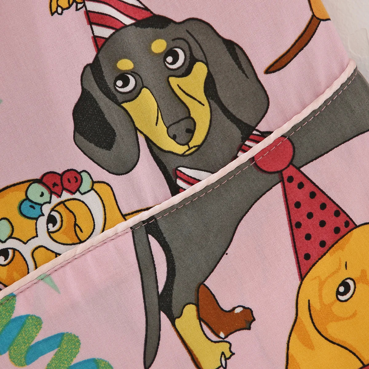 Dachshund Party Iced Silk Pajamas