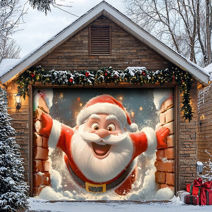 Christmas Garage Door Banner Decoration -  Santa Claus is Coming To Town