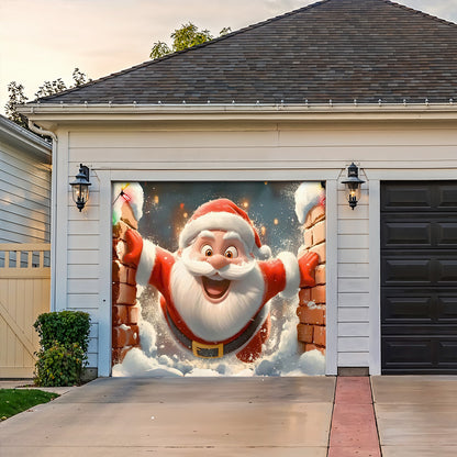 Christmas Garage Door Banner Decoration -  Santa Claus is Coming To Town