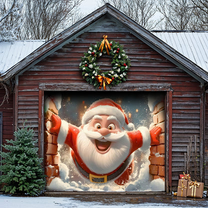 Christmas Garage Door Banner Decoration -  Santa Claus is Coming To Town