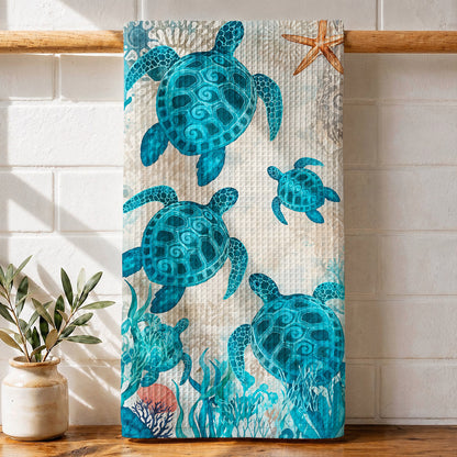 Sea Turtle Kitchen Towel Sea Turtle Paradise