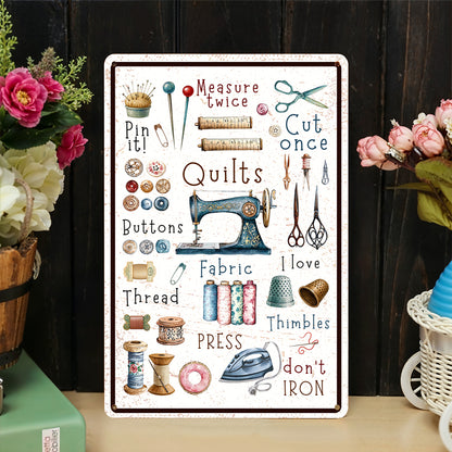 Sewing Lover 2D Metal Sign Sew It Right!