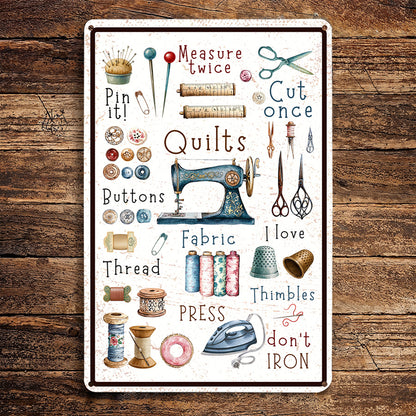 Sewing Lover 2D Metal Sign Sew It Right!
