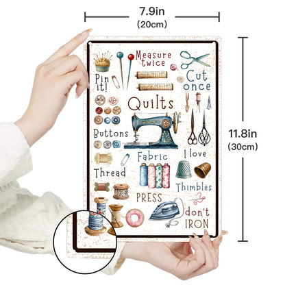 Sewing Lover 2D Metal Sign Sew It Right!