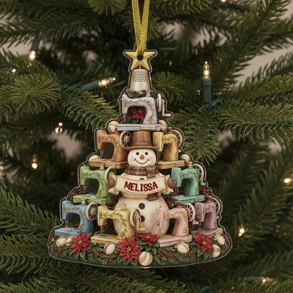 Sewing Lovers 2D Acrylic Ornament The Seamstress's Christmas Tree Personalized