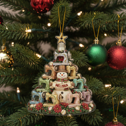 Sewing Lovers 2D Acrylic Ornament The Seamstress's Christmas Tree Personalized