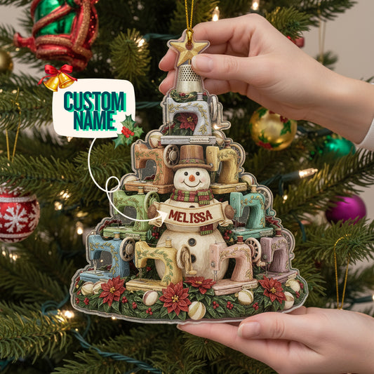 Sewing Lovers 2D Acrylic Ornament The Seamstress's Christmas Tree Personalized