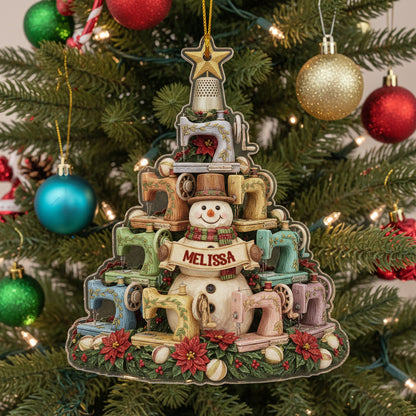 Sewing Lovers 2D Acrylic Ornament The Seamstress's Christmas Tree Personalized